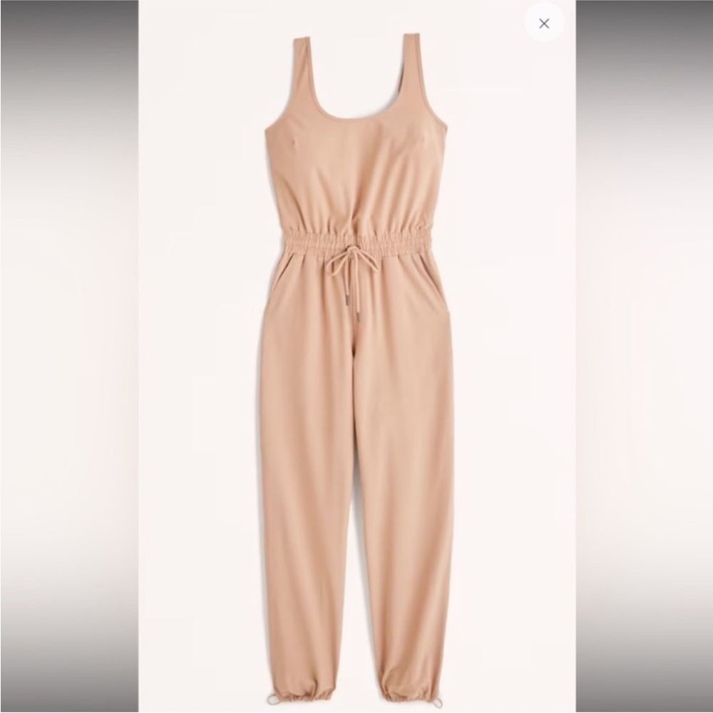 Abercrombie & Fitch Traveler Stretch Jumpsuit Size Large Light Brown
